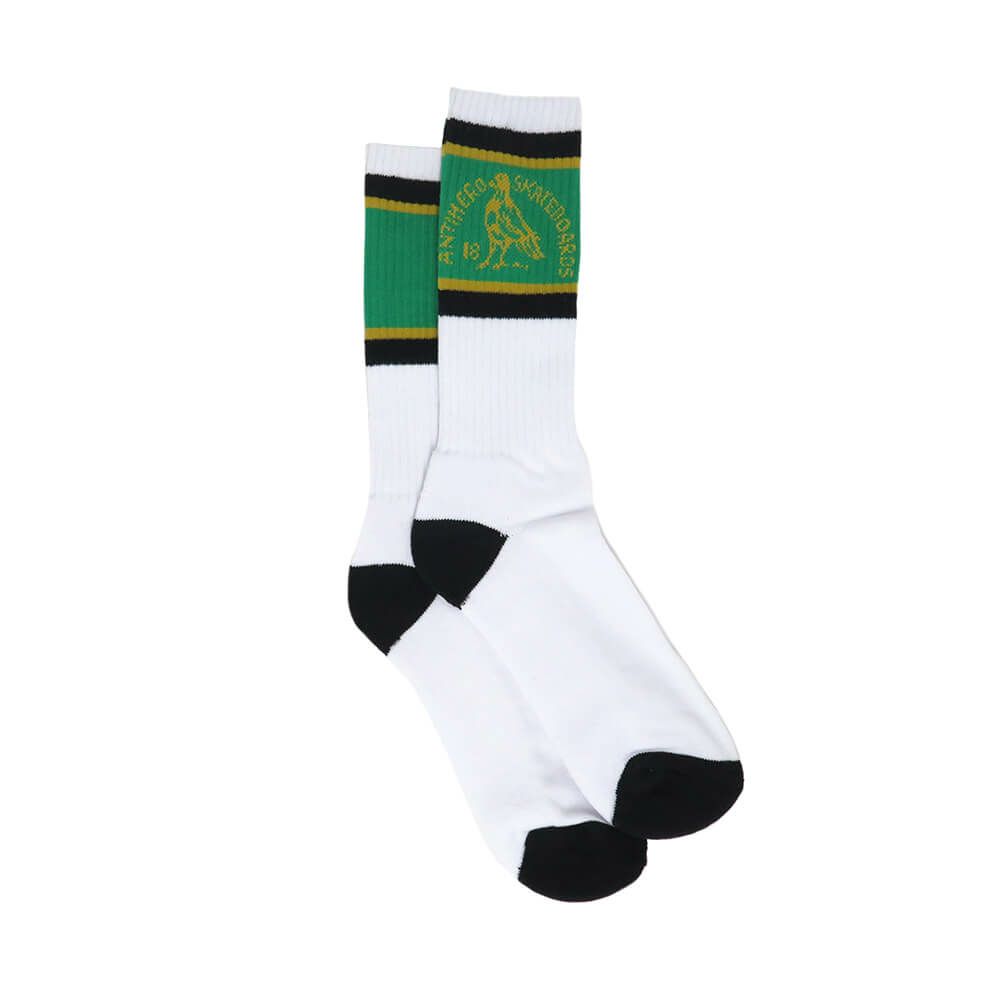ANTIHERO SOCKS アンチヒーロー ソックス 靴下 CLUB HOUSE WHITE/GREEN/BLACK スケートボード スケボー 3