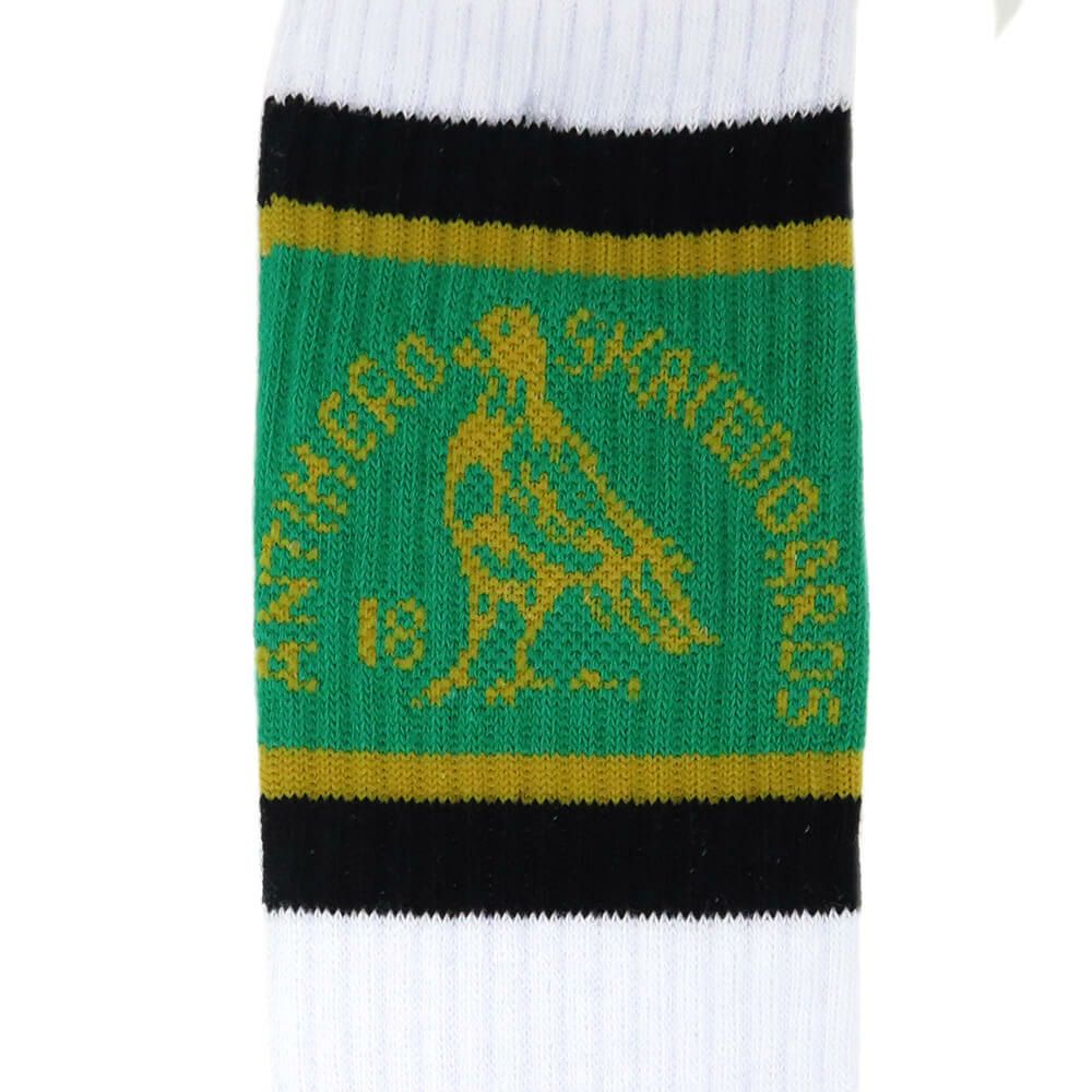 ANTIHERO SOCKS アンチヒーロー ソックス 靴下 CLUB HOUSE WHITE/GREEN/BLACK スケートボード スケボー 4