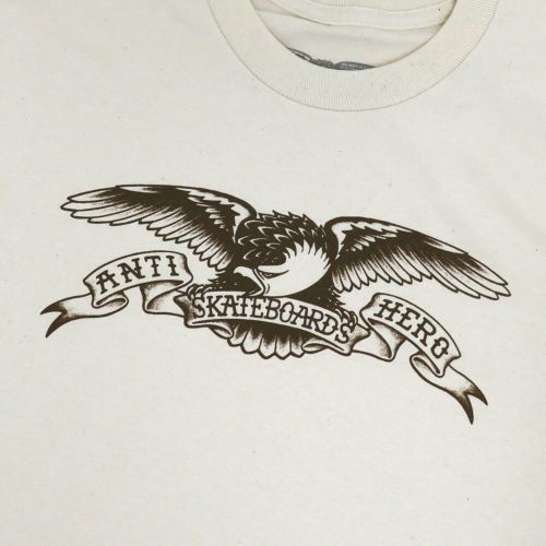 ANTIHERO LONG SLEEVE アンチヒーロー ロングスリーブTシャツ BASIC EAGLE CREAM/BROWN スケートボード スケボー 1