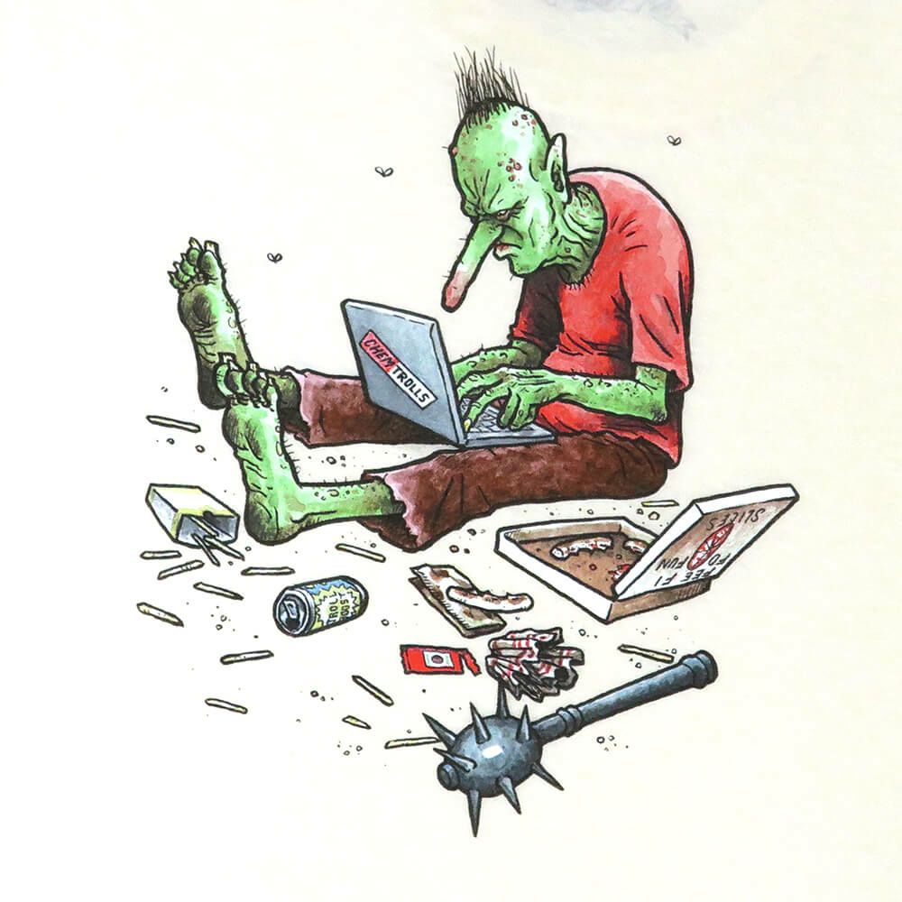 ANTIHERO T-SHIRT アンチヒーロー Tシャツ TROLLS CREAM スケートボード スケボー 3