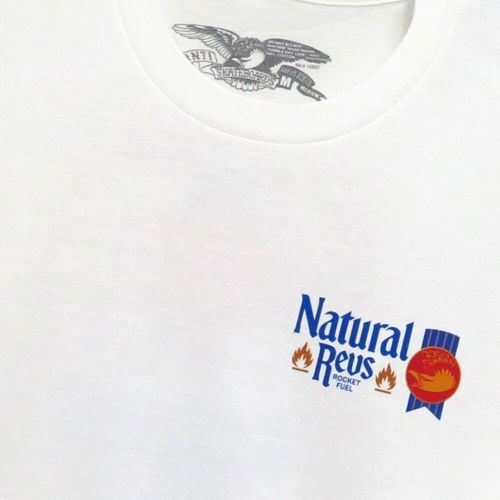 ANTIHERO T-SHIRT アンチヒーロー Tシャツ NATTY REVS WHITE スケートボード スケボー 2