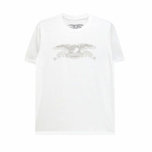 ANTIHERO T-SHIRT アンチヒーロー Tシャツ BASIC EAGLE WHITE/GREY スケートボード スケボー 