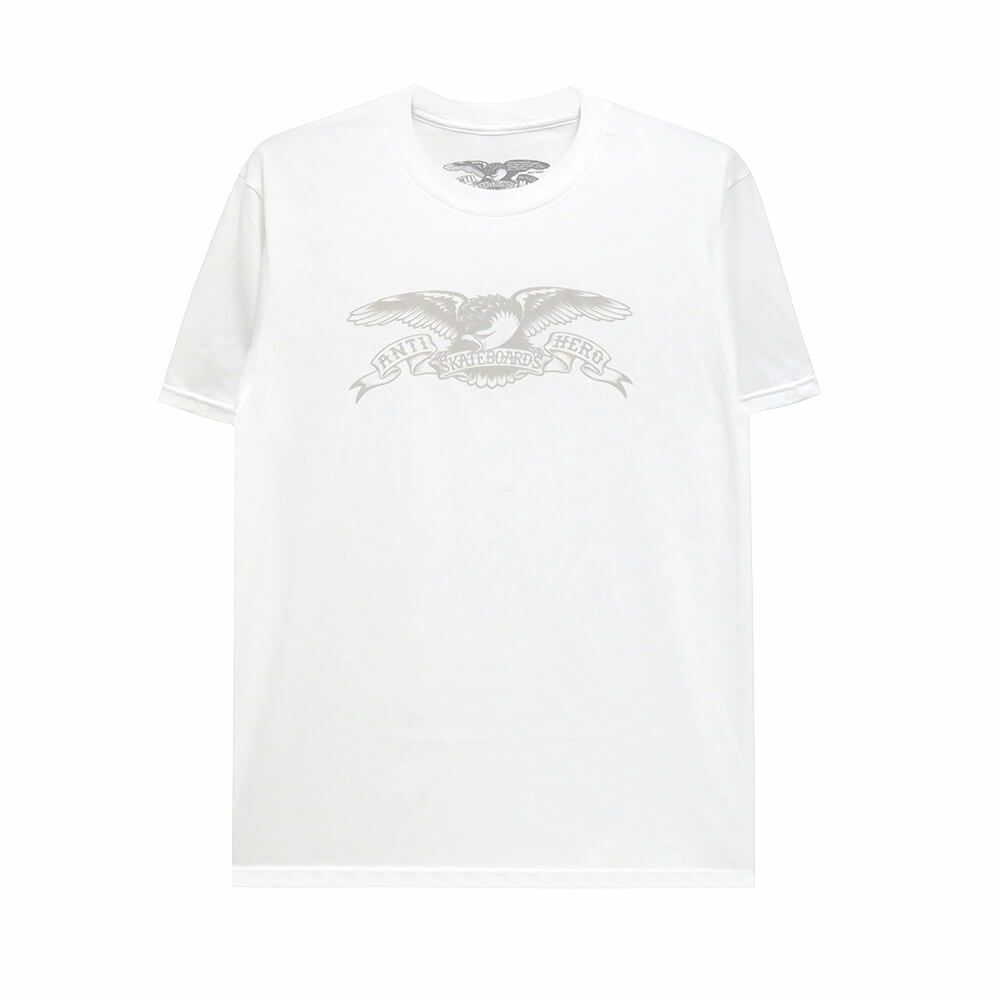 ANTIHERO T-SHIRT アンチヒーロー Tシャツ BASIC EAGLE WHITE/GREY スケートボード スケボー 