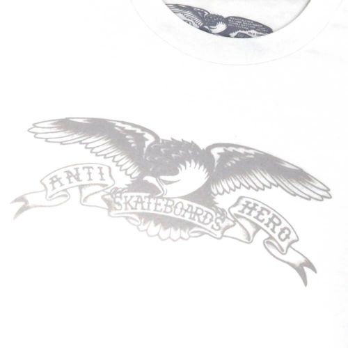 ANTIHERO T-SHIRT アンチヒーロー Tシャツ BASIC EAGLE WHITE/GREY スケートボード スケボー 1