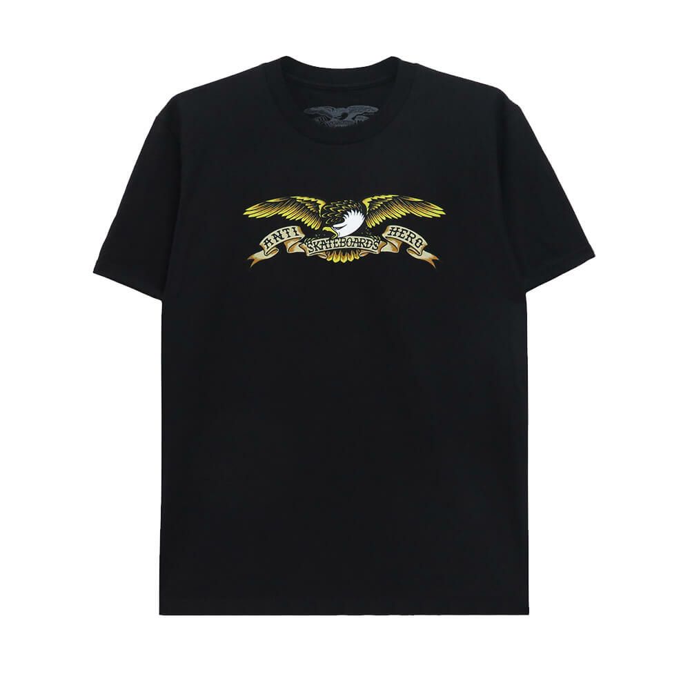 ANTIHERO T-SHIRT アンチヒーロー Tシャツ EAGLE RINGSPUN BLACK スケートボード スケボー 