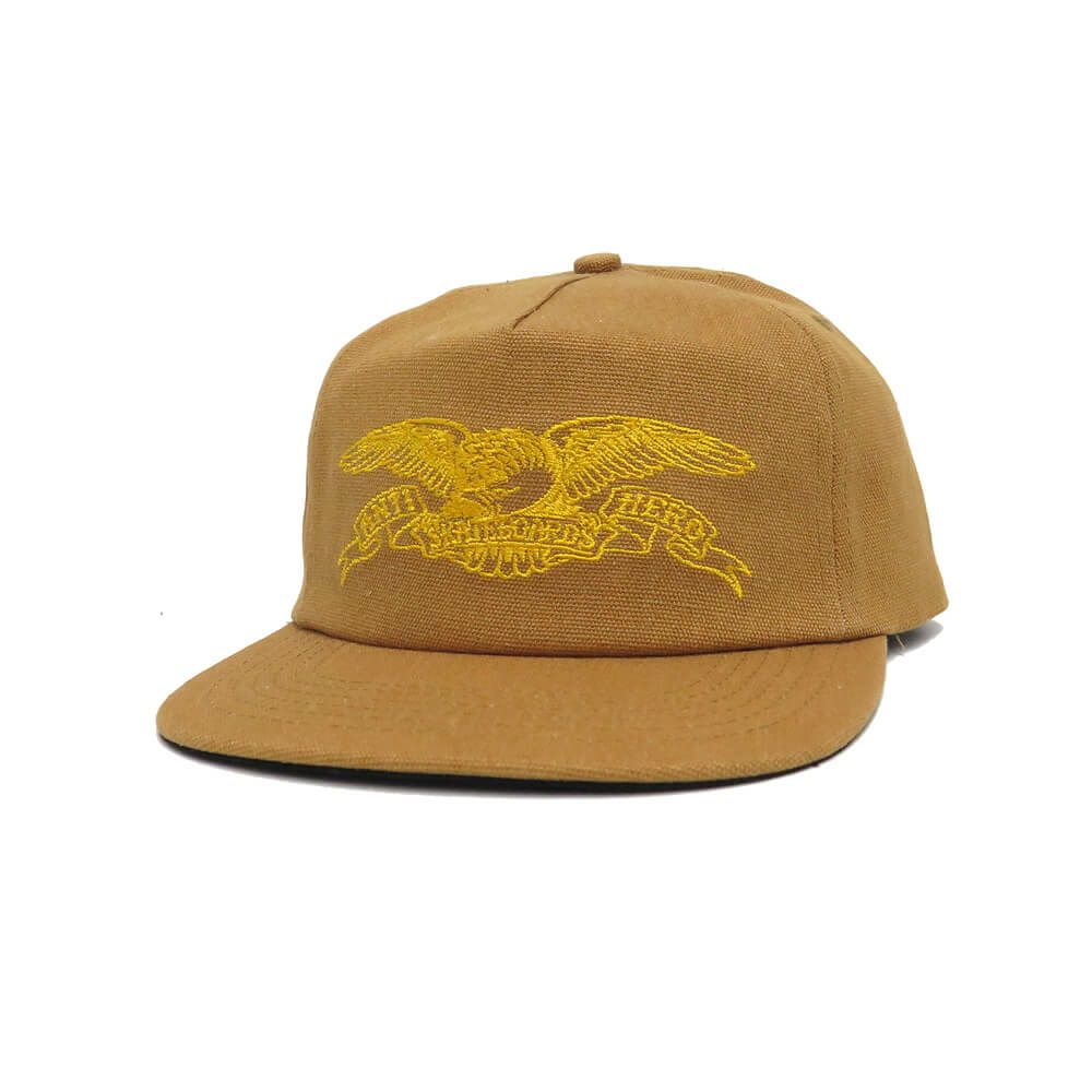  ANTIHERO CAP アンチヒーロー キャップ BASIC EAGLE SNAPBACK BROWN/GOLD スケートボード スケボー 