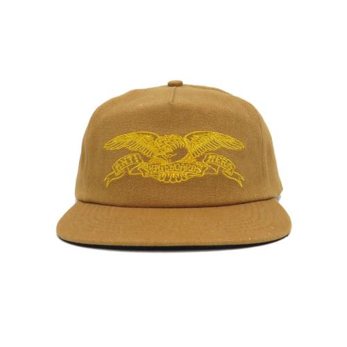  ANTIHERO CAP アンチヒーロー キャップ BASIC EAGLE SNAPBACK BROWN/GOLD スケートボード スケボー 1