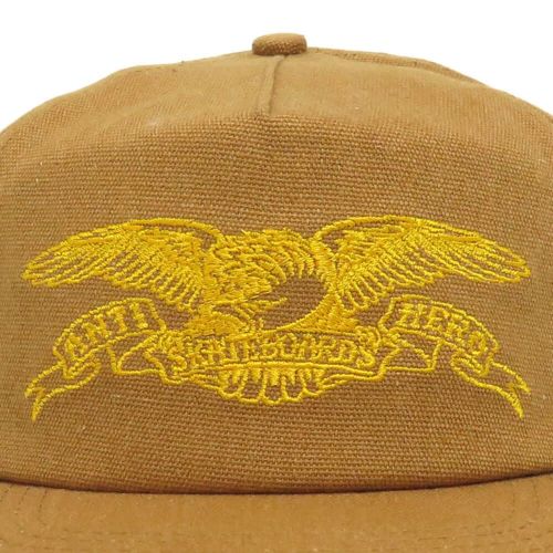  ANTIHERO CAP アンチヒーロー キャップ BASIC EAGLE SNAPBACK BROWN/GOLD スケートボード スケボー 4