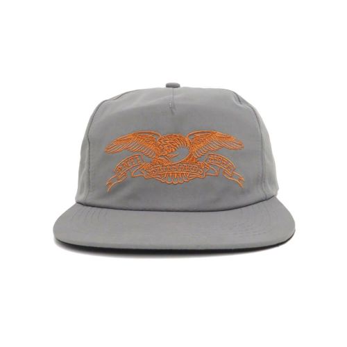 ANTIHERO CAP アンチヒーロー キャップ BASIC EAGLE SNAPBACK CHARCOAL/ORANGE スケートボード スケボー 1