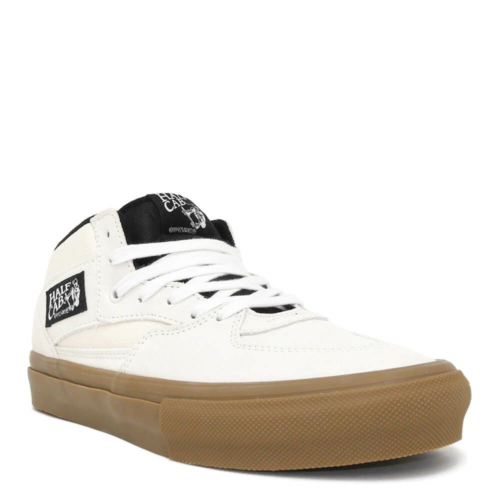 VANS SHOES バンズ シューズ スニーカー ハーフキャブ SKATE HALF CAB ANTIQUE WHITE/GUM（US企画） スケートボード スケボー 1