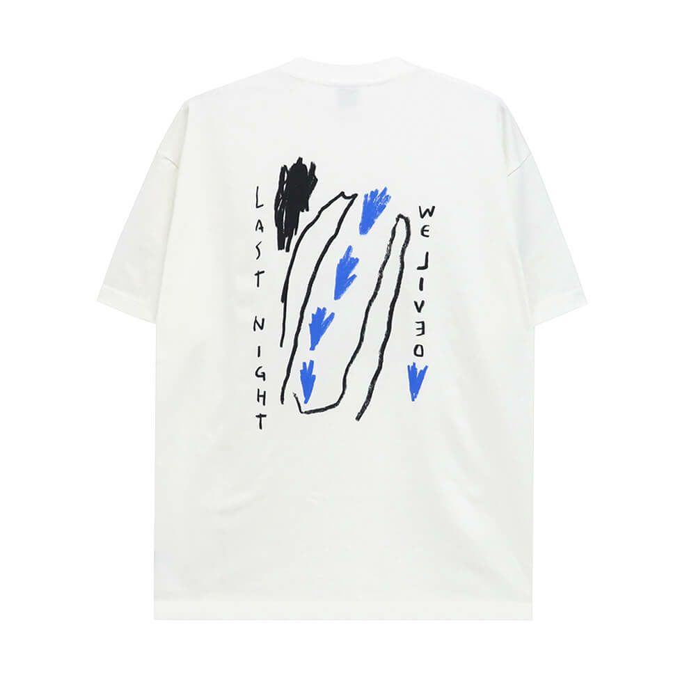 POLAR T-SHIRT ポーラー Tシャツ LAST NIGHT WHITE スケートボード スケボー 
