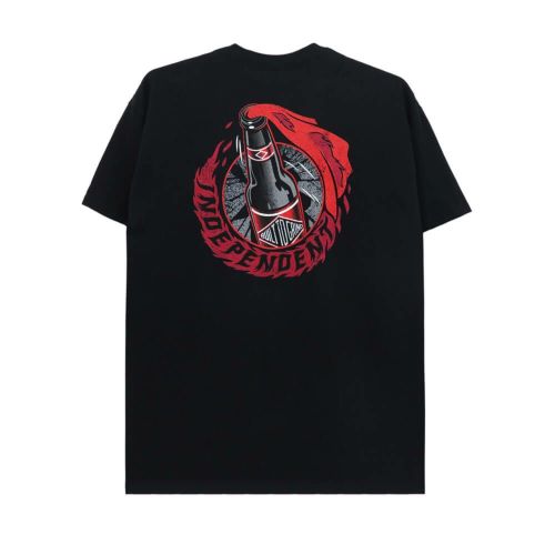 INDEPENDENT T-SHIRT インディペンデント Tシャツ FIRE STARTER BLACK スケートボード スケボー 