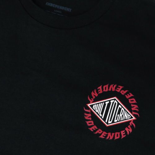 INDEPENDENT T-SHIRT インディペンデント Tシャツ FIRE STARTER BLACK スケートボード スケボー 2
