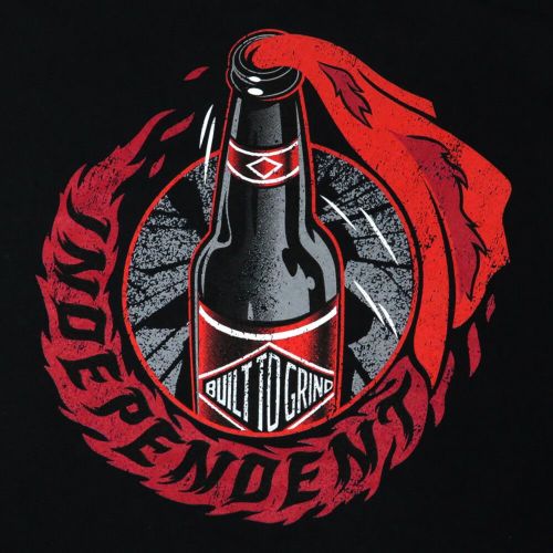 INDEPENDENT T-SHIRT インディペンデント Tシャツ FIRE STARTER BLACK スケートボード スケボー 3