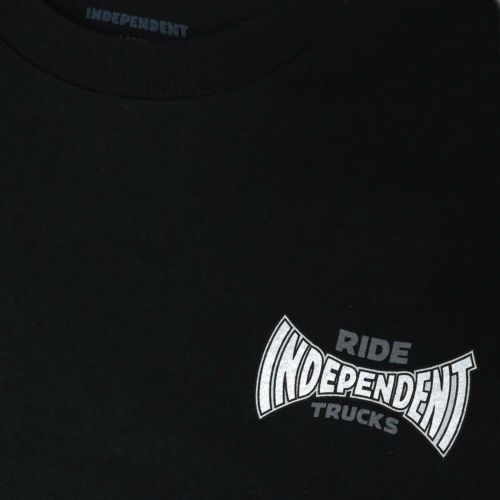INDEPENDENT T-SHIRT インディペンデント Tシャツ ROSE SPAN BLACK スケートボード スケボー 2