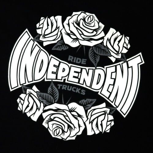 INDEPENDENT T-SHIRT インディペンデント Tシャツ ROSE SPAN BLACK スケートボード スケボー 3
