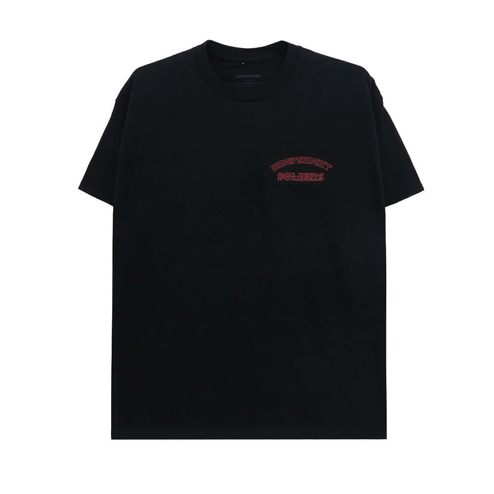  INDEPENDENT T-SHIRT インディペンデント Tシャツ BOMBERS BLACK スケートボード スケボー 1