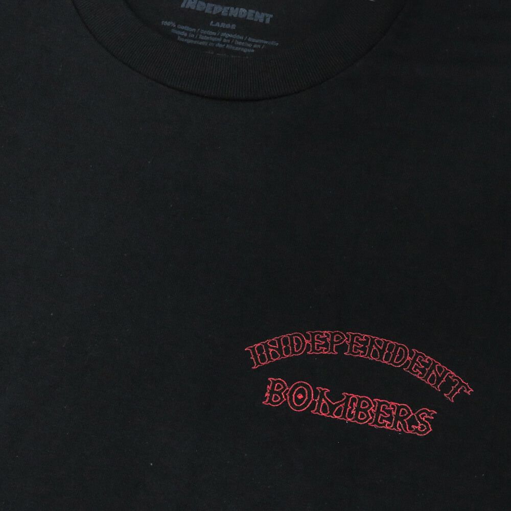 INDEPENDENT T-SHIRT インディペンデント Tシャツ BOMBERS BLACK スケートボード スケボー 2