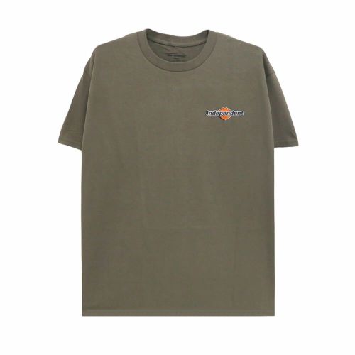INDEPENDENT T-SHIRT インディペンデント Tシャツ MOJOCHROME OLIVE スケートボード スケボー 1