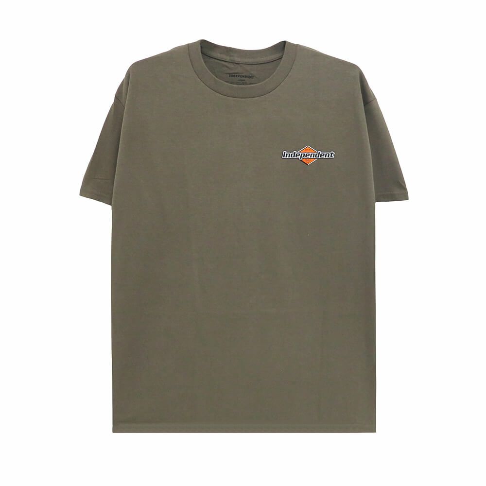 INDEPENDENT T-SHIRT インディペンデント Tシャツ MOJOCHROME OLIVE スケートボード スケボー 1