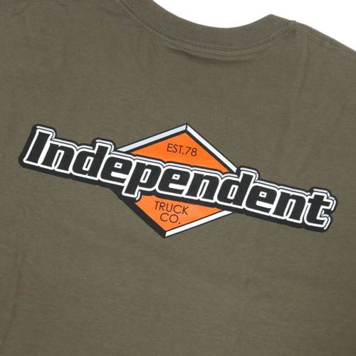 INDEPENDENT T-SHIRT インディペンデント Tシャツ MOJOCHROME OLIVE スケートボード スケボー 3