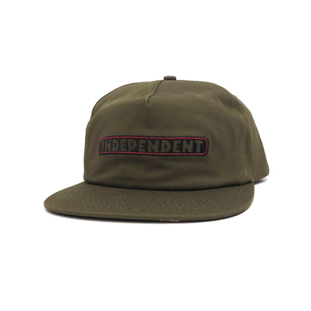 INDEPENDENT CAP インディペンデント キャップ BAR LOGO SNAPBACK DARK CHOCOLATE スケートボード スケボー 