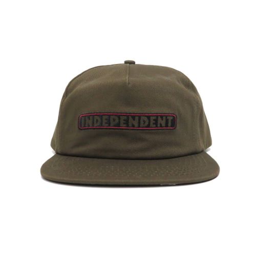 INDEPENDENT CAP インディペンデント キャップ BAR LOGO SNAPBACK DARK CHOCOLATE スケートボード スケボー 1