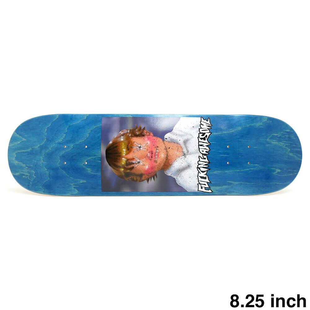 FUCKING AWESOME DECK ファッキンオーサム デッキ CURREN CAPLES CLASS PHOTO PAINTED BY SICKID BLUE STAIN 8.25 SHAPE 2 スケートボード スケボー 1