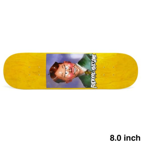 FUCKING AWESOME DECK ファッキンオーサム デッキ GINO IANNUCCI CLASS PHOTO PAINTED BY SICKID YELLOW STAIN 8.0 SHAPE 1 スケートボード スケボー 1