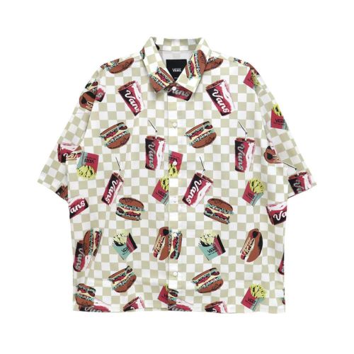 VANS SHORT SLEEVE SHIRTS バンス 半袖シャツ POP FAST FOOD COLORFUL スケートボード スケボー 