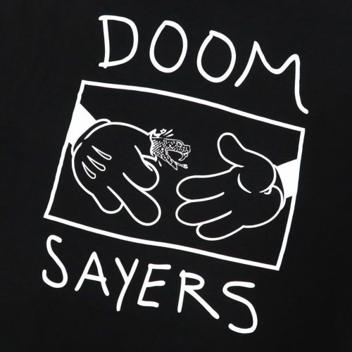 DOOM SAYERS T-SHIRT ドゥームセイヤーズ Tシャツ CARTOON BIRD BLACK スケートボード スケボー 3