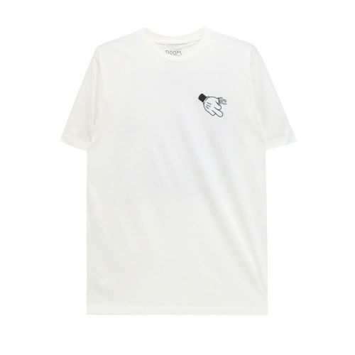 DOOM SAYERS T-SHIRT ドゥームセイヤーズ Tシャツ CARTOON BIRD WHITE スケートボード スケボー 1