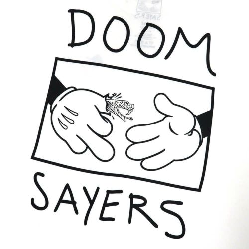 DOOM SAYERS T-SHIRT ドゥームセイヤーズ Tシャツ CARTOON BIRD WHI3