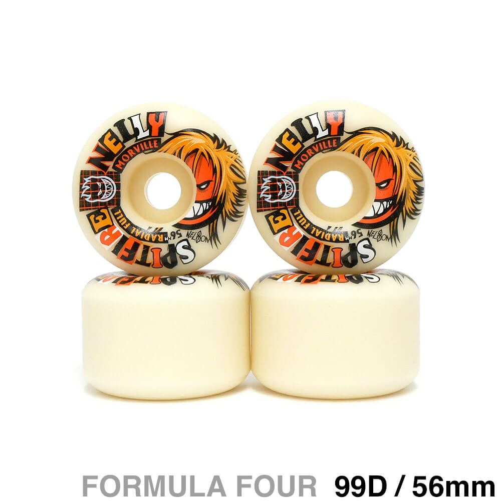 SPITFIRE WHEEL スピットファイヤー ウィール FORMULA FOUR (F4) RADIAL FULL 99D NELLY MORVILLE ROUGH CUT 56mm スケートボード スケボー 1