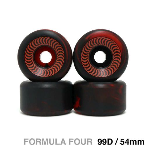 SPITFIRE WHEEL スピットファイヤー ウィール FORMULA FOUR (F4) OG CLASSIC 99D RED/BLACK SWIRL 赤/黒 54mm スケートボード スケボー 1