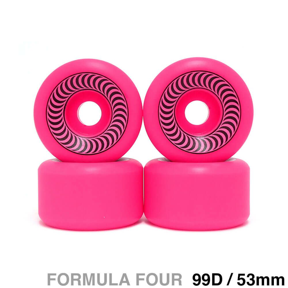 SPITFIRE WHEEL スピットファイヤー ウィール FORMULA FOUR (F4) OG CLASSIC 99D NEON PINK ピンク 53mm スケートボード スケボー 1