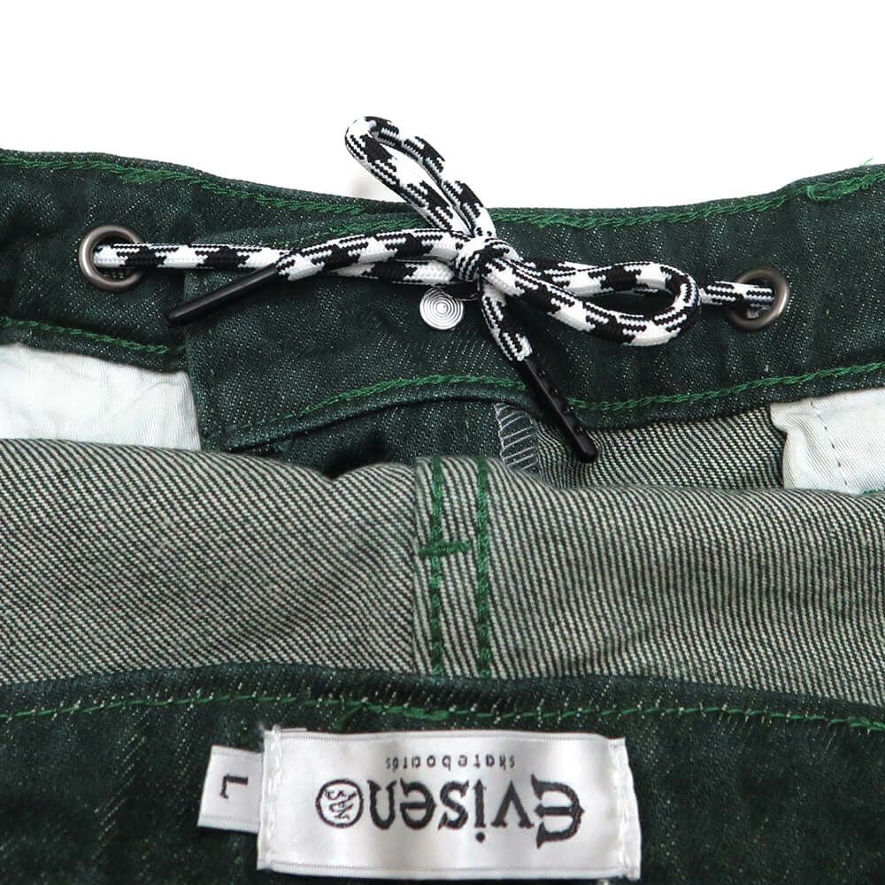 EVISEN SHORTS エビセンー ショーツ SUSHI DENIM LIGHT GREEN スケートボード スケボー 2