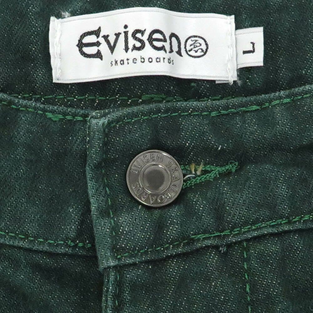 EVISEN SHORTS エビセンー ショーツ SUSHI DENIM LIGHT GREEN スケートボード スケボー 3