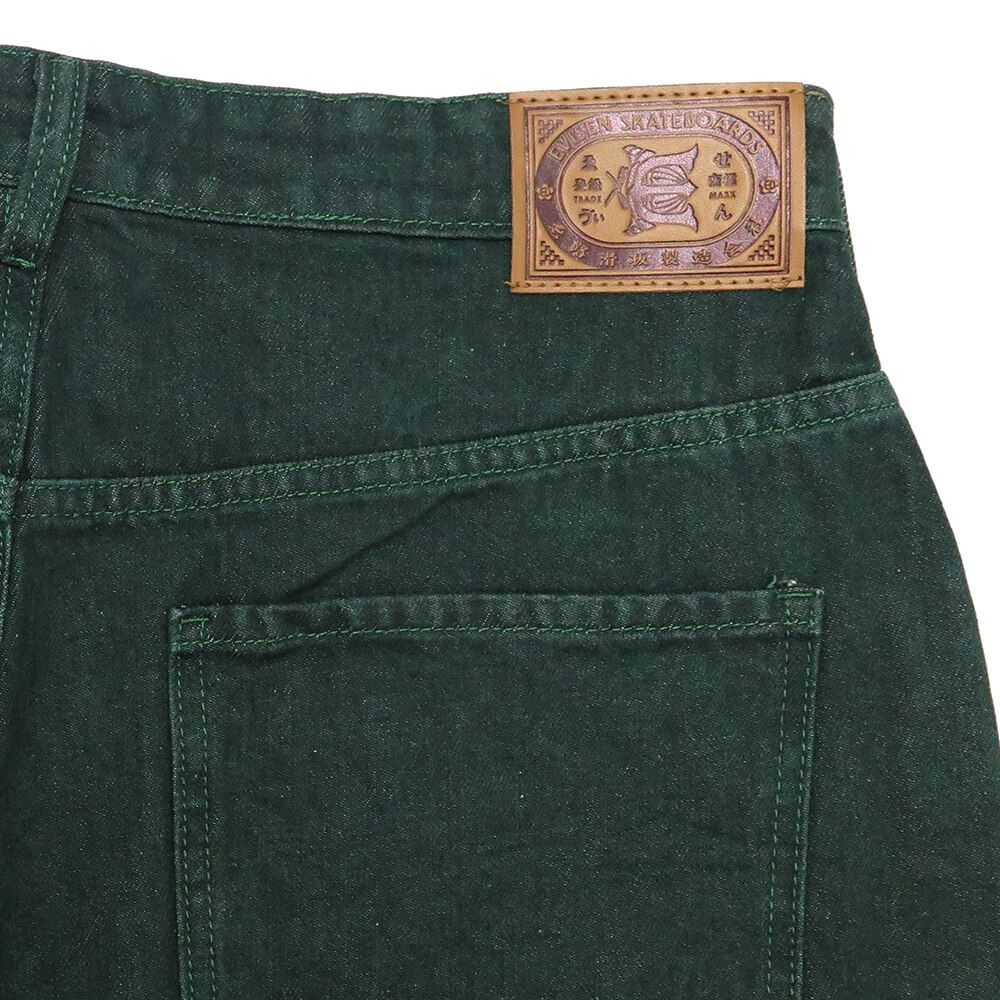 EVISEN SHORTS エビセンー ショーツ SUSHI DENIM LIGHT GREEN スケートボード スケボー 5