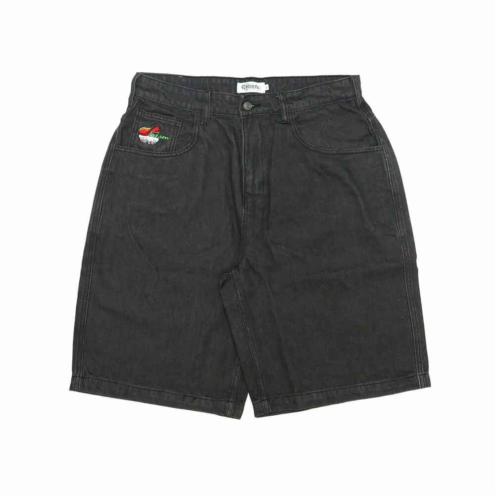 EVISEN SHORTS エビセンー ショーツ SUSHI DENIM LIGHT BLACK スケートボード スケボー 
