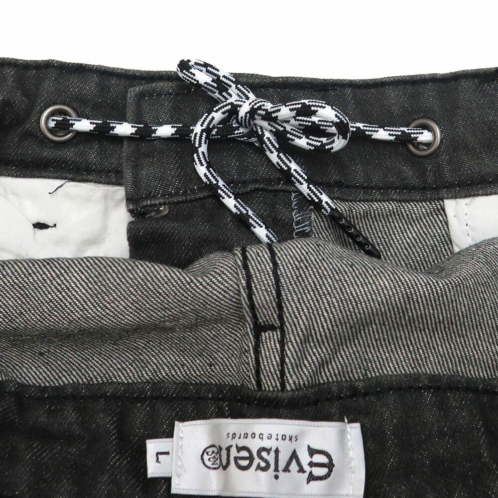 EVISEN SHORTS エビセンー ショーツ SUSHI DENIM LIGHT BLACK スケートボード スケボー 2