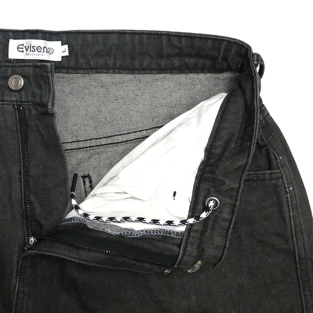 EVISEN SHORTS エビセンー ショーツ SUSHI DENIM LIGHT BLACK スケートボード スケボー 4