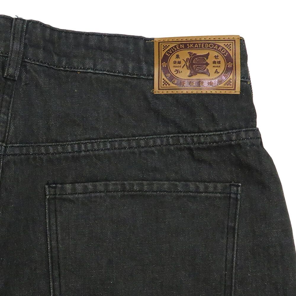 EVISEN SHORTS エビセンー ショーツ SUSHI DENIM LIGHT BLACK スケートボード スケボー 5