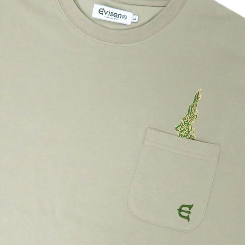 EVISEN T-SHIRT エビセン Tシャツ EYE FIRE TECH POCKET SAGE スケートボード スケボー 2