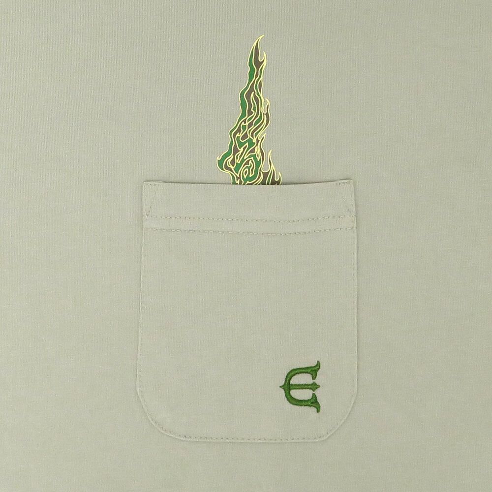 EVISEN T-SHIRT エビセン Tシャツ EYE FIRE TECH POCKET SAGE スケートボード スケボー 3