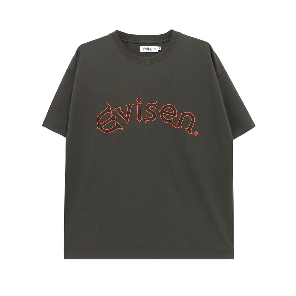 EVISEN T-SHIRT エビセン Tシャツ ROUND LOGO TECH CHARCOAL スケートボード スケボー 
