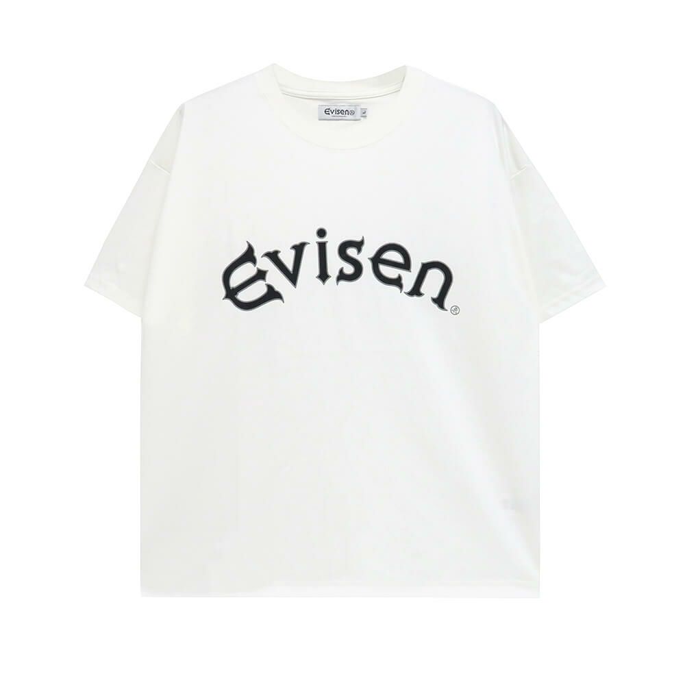 EVISEN T-SHIRT エビセン Tシャツ ROUND LOGO TECH WHITE スケートボード スケボー 