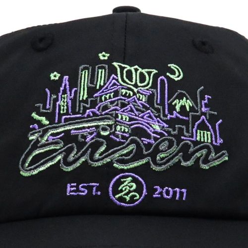 EVISEN CAP エビセン キャップ EVI CITY 6 PANEL BLACK スケートボード スケボー 5