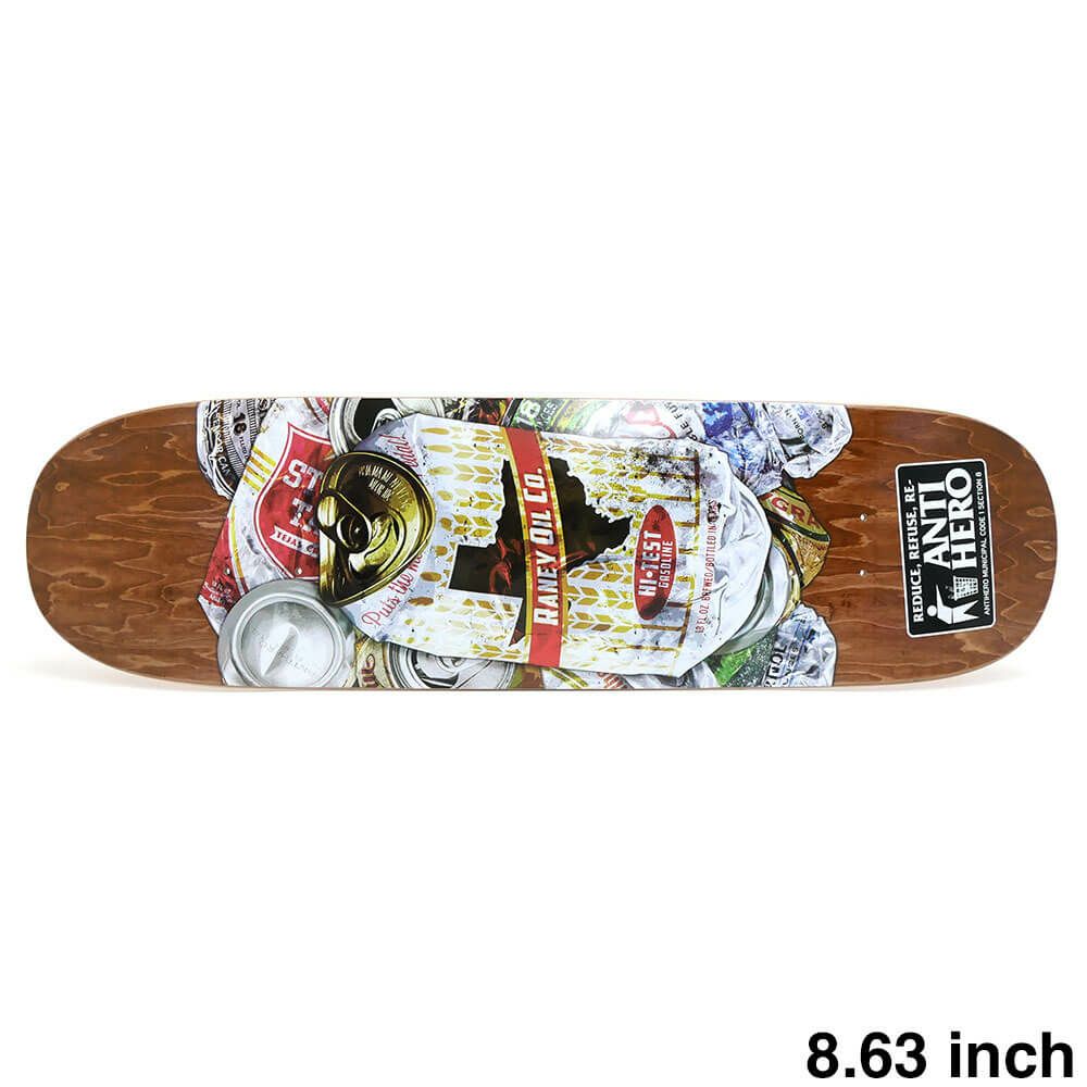 ANTIHERO DECK アンチヒーロー デッキ RANEY BERES REFUSE BROWN STAIN 8.63 スケートボード スケボー　1