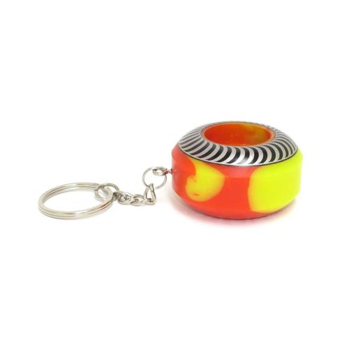 SPITFIRE KEYHOLDER スピットファイヤー キーホルダー KEY CHAIN WHEELS CLASSICS SWIRL RED/YELLOW スケートボード スケボー 3